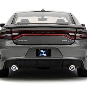 2021 Charger SRT Hellcat Gray Metallic Fast X (2023) Movie 1/24 Diecast Model Car by Jada 34472