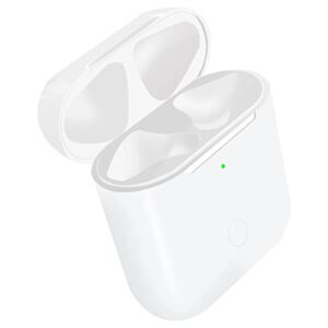 wireless charging case compatible with airpods 1 2 generation charging case replacement charger case cover for airpods 1 2 gen with bluetooth pairing sync button quick-pairing button (no earbuds) k1