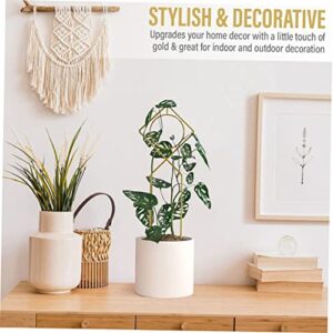 BESPORTBLE 2pcs Iron Climbing Frame Floral Decor House Plants Cord Holders Outdoor Decor Climbing Plant Support Iron Garden Trellis Iron Grid Flowers Golden Climbing Rose Trellis