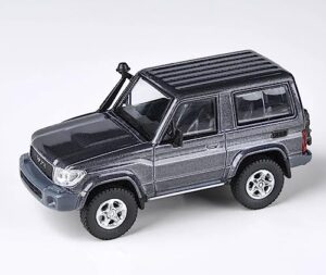 2014 land cruiser 71 swb graphite gray metallic 1/64 diecast model car by paragon models pa-55562