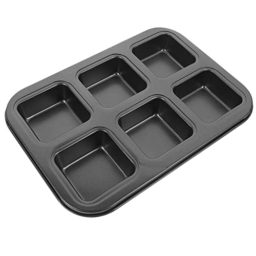 SWOOMEY Square Baking Pan Tray Mold Toast Bread Mini Oven Loaf Baking Molds Brownie Baking Pans Muffin Pan Washable Baking Pan Bread Pans Kitchen Cake Pan Non-stick Coating Cheese Black