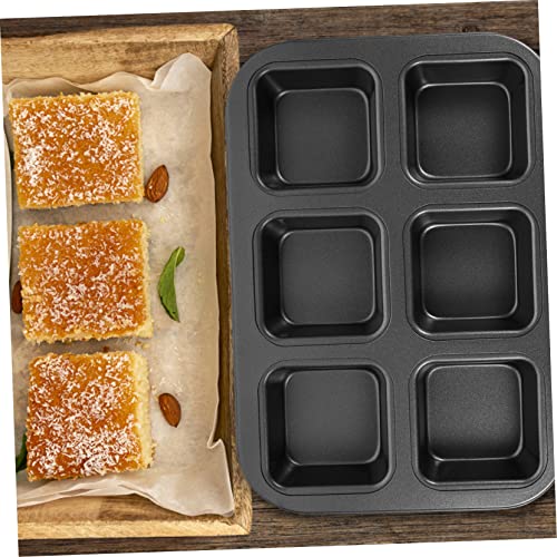 SWOOMEY Square Baking Pan Tray Mold Toast Bread Mini Oven Loaf Baking Molds Brownie Baking Pans Muffin Pan Washable Baking Pan Bread Pans Kitchen Cake Pan Non-stick Coating Cheese Black