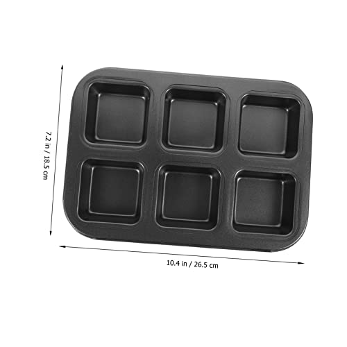 SWOOMEY Square Baking Pan Tray Mold Toast Bread Mini Oven Loaf Baking Molds Brownie Baking Pans Muffin Pan Washable Baking Pan Bread Pans Kitchen Cake Pan Non-stick Coating Cheese Black