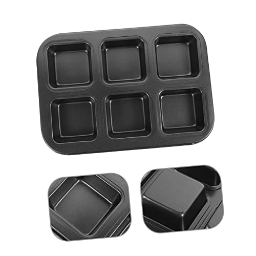 SWOOMEY Square Baking Pan Tray Mold Toast Bread Mini Oven Loaf Baking Molds Brownie Baking Pans Muffin Pan Washable Baking Pan Bread Pans Kitchen Cake Pan Non-stick Coating Cheese Black