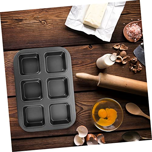 SWOOMEY Square Baking Pan Tray Mold Toast Bread Mini Oven Loaf Baking Molds Brownie Baking Pans Muffin Pan Washable Baking Pan Bread Pans Kitchen Cake Pan Non-stick Coating Cheese Black