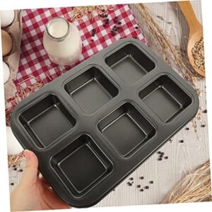 SWOOMEY Square Baking Pan Tray Mold Toast Bread Mini Oven Loaf Baking Molds Brownie Baking Pans Muffin Pan Washable Baking Pan Bread Pans Kitchen Cake Pan Non-stick Coating Cheese Black