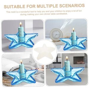 LIGHTAOTAO Five-Pointed Star Candlestick Die Hand Decor Resin Table Mold Jewlery Tray Silicone Molds for Resin Star Trinket Tray Molds Star Silicone Molds DIY Epoxy Mold Creative Epoxy Mold