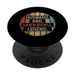 husband dad lawn bowls legend vintage popsockets swappable popgrip