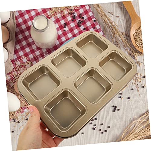 SHOWERORO Square Baking Pan Roasting Pans for Ovens Oven Cake Pan Non Stick Bread Pan Mini Cheesecake Pan Kitchen Cake Pan Professional Bread Pan Pumpkin Loaf Pan Toast Golden France