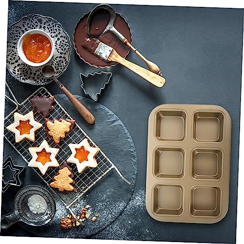 SHOWERORO Square Baking Pan Roasting Pans for Ovens Oven Cake Pan Non Stick Bread Pan Mini Cheesecake Pan Kitchen Cake Pan Professional Bread Pan Pumpkin Loaf Pan Toast Golden France