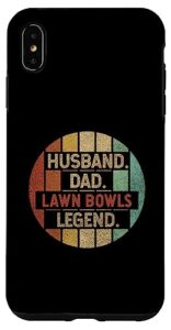 iphone xs max husband dad lawn bowls legend vintage case
