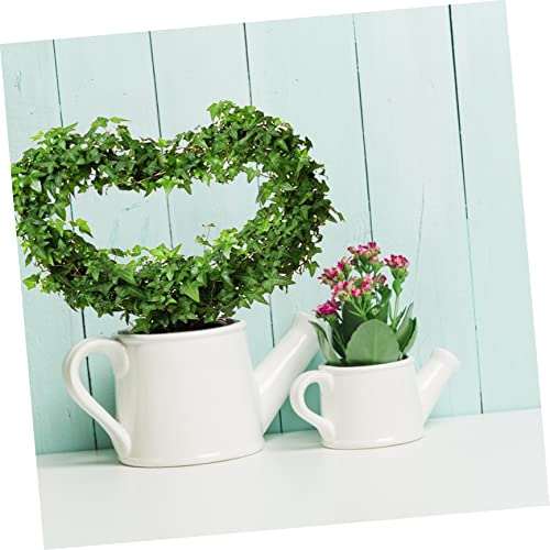 GANAZONO 2pcs Heart Shaped Flower Pot Stand Decorative Planters Mini Roses Mini Pots Iron Climbing Trelli Indoor Planters Climbing Rose Trellis Rack for Climbing Plant Vine Plant Stand Hoop