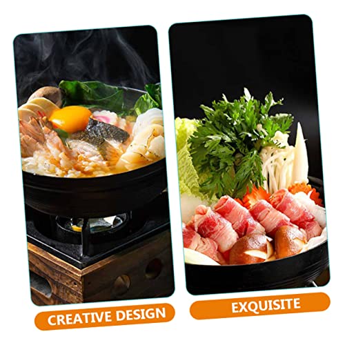 UPKOCH Sukiyaki Japanese Cookware Soup Pot with Lid Korean Hot Pot Mini Cast Iron Skillet Cheese Fondue Sukiyaki Nabemono Hot Pot Non-sticky Cooking Utensil Japanese Soup Pot Cast Wok Wok