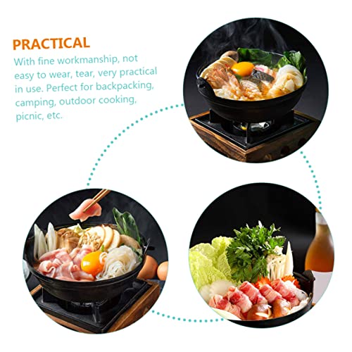 UPKOCH Sukiyaki Japanese Cookware Soup Pot with Lid Korean Hot Pot Mini Cast Iron Skillet Cheese Fondue Sukiyaki Nabemono Hot Pot Non-sticky Cooking Utensil Japanese Soup Pot Cast Wok Wok