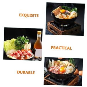 UPKOCH Sukiyaki Japanese Cookware Soup Pot with Lid Korean Hot Pot Mini Cast Iron Skillet Cheese Fondue Sukiyaki Nabemono Hot Pot Non-sticky Cooking Utensil Japanese Soup Pot Cast Wok Wok