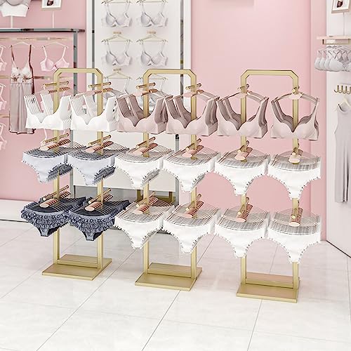 Floor-Standing Bra Rack, Creative Gold Underwear Shorts Nakajima Shelf, Clothing Store Combined Shelf, Shopping Mall Swimsuit Socks Display Stand