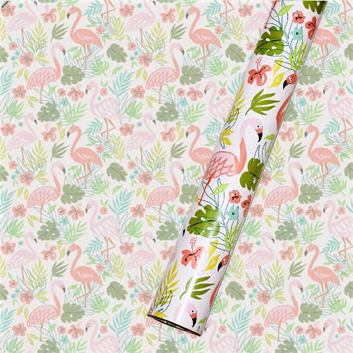 The Amazing Flamingo Wrapping Paper - Birthday Wrapping Paper for Girls women, 4 sheets rainbow wrap for Birthday Holiday, 13.78 x 9.85 Inches Per Sheet (4 sheets)