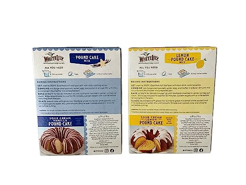 White Lily Pound Cake Mix, 16.2 OZ Box Bundled With White Lily Lemon Pound Cake Mix, 16.2 OZ Box and Measure Equivalents Refrigerator Magnet