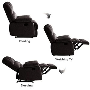 COOSLEEP Large Recliner Chair for Adults,Single Recliner Chair Big and Tall for Living Room,Breathable Fabric Manual Sofas