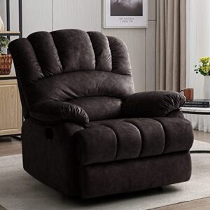 coosleep large recliner chair for adults,single recliner chair big and tall for living room,breathable fabric manual sofas