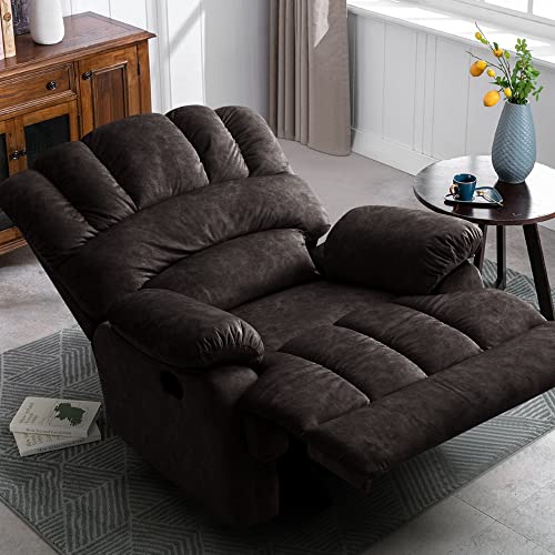 COOSLEEP Large Recliner Chair for Adults,Single Recliner Chair Big and Tall for Living Room,Breathable Fabric Manual Sofas