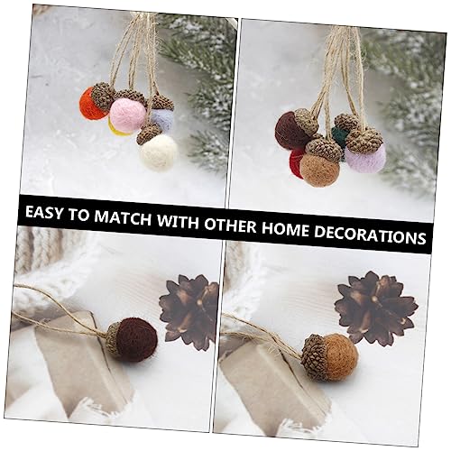 LIFKOME 12pcs Pine Tower Balls Home Accessories Decor Household Decor Christmas Decor Christmas Holiday Ornament Xmas Hanging Ornament Xmas Party Bag Fillers Hanging Felt Pine Cone Bouquet