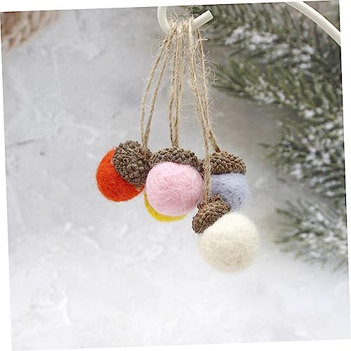 LIFKOME 12pcs Pine Tower Balls Home Accessories Decor Household Decor Christmas Decor Christmas Holiday Ornament Xmas Hanging Ornament Xmas Party Bag Fillers Hanging Felt Pine Cone Bouquet