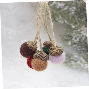 LIFKOME 12pcs Pine Tower Balls Home Accessories Decor Household Decor Christmas Decor Christmas Holiday Ornament Xmas Hanging Ornament Xmas Party Bag Fillers Hanging Felt Pine Cone Bouquet