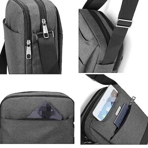 Sunsomen Man Bag Man Purse Bag Small Messenger Crossbody Shoulder Bag For Work Business (Black)