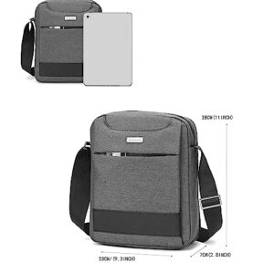 Sunsomen Man Bag Man Purse Bag Small Messenger Crossbody Shoulder Bag For Work Business (Black)