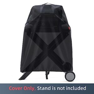 TRAVELIT Waterproof Cover for Ninja Woodfire Outdoor Grill on Its Stand, Weather Resistant BBQ Grill Accessories, Compatible with Ninja Smoker Grill OG701 OG751 OG700 Series, Black (Cover Only)