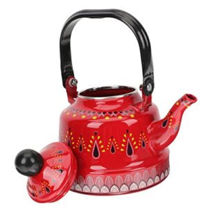 ousika tea kettle electricity water office camping stainless top kettle stovetop porcelain steel home farmhouse teakettle kitchen enamel ceramic drink stove red bottom household coffee cool tea pot ke