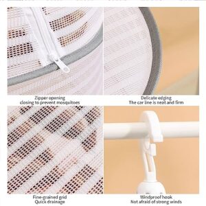 Foldable Hanging Mesh Dryer Rack, Flat Clothes Drying Rack - Foldable Mesh Clothes Flat Drying Rack, Underwear Drying Cage (Double)