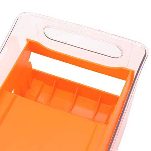 2 Tier Soda Can Organizer for Refrigerator Organizer Bins Soda Pop Can Holder Dispenser Drink Beverage Holder for Fridge Cabinets Freezer(Orange)