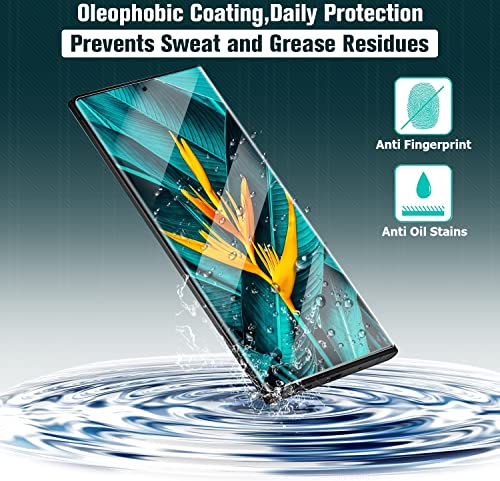 LETANG [2+2 Pack] Screen Protector Compatible with Samsung Galaxy Note 10 and Camera Lens Protector,Ultra HD 9H Tempered Glass Film,3D Bending,Fingerprint Unlock,for Samsung Galaxy Note 10 6.3 Inch