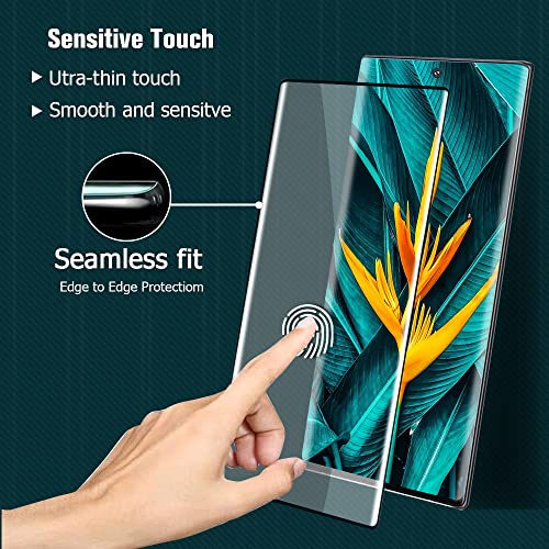 LETANG [2+2 Pack] Screen Protector Compatible with Samsung Galaxy Note 10 and Camera Lens Protector,Ultra HD 9H Tempered Glass Film,3D Bending,Fingerprint Unlock,for Samsung Galaxy Note 10 6.3 Inch