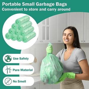 Maitys 600 Pcs Small Trash Bags 4-6 Gallon Small Garbage Bags Bulk Kitchen Trash Bags Bathroom Trash Bags Unscented Waste Basket Liner for Bathroom Bedroom Office Kitchen Yard Car, Black Green White