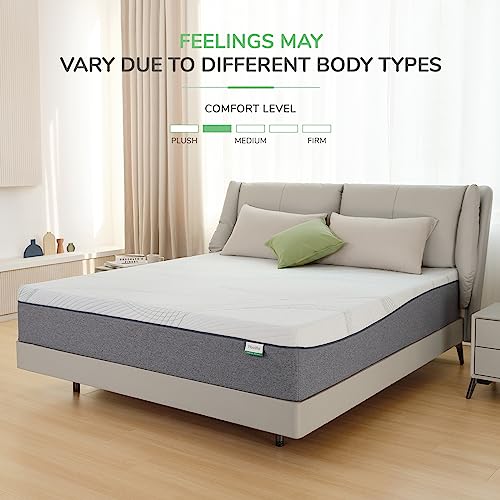 Novilla Queen Mattress, 12 Inch Gel Memory Foam Mattress for Plush Comfort, Cool Sleep, Pressure Relief, CertiPUR-US Certified, Mattress-in-a-Box, Embrace