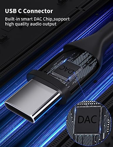 ACAGET USB C to 3.5mm Audio Adapter, 3 Pack USB Type C to AUX Dongle Cable 3.5mm Headphone Jack Converter for Samsung Galaxy A54 A53 S23 FE S22 S21 Ultra USB C Earbuds Adapter for iPhone 15 Pro Max