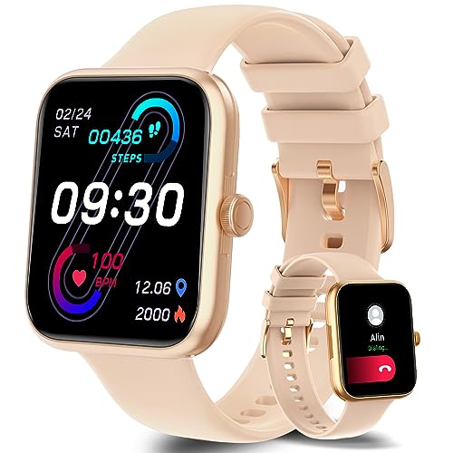 Smart Watch, Full Touch Smart Watches for Men Women Answer/Make Calls, Fitness Tracker with Heart Rate Sleep Monitor Step Counter, Multi-Sports Modes, IP68 Activity Trackers for Android iOS Phones