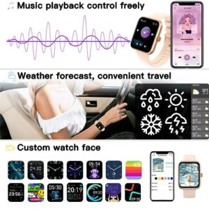 Smart Watch, Full Touch Smart Watches for Men Women Answer/Make Calls, Fitness Tracker with Heart Rate Sleep Monitor Step Counter, Multi-Sports Modes, IP68 Activity Trackers for Android iOS Phones