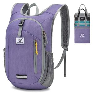 skysper 10l hiking backpack small hiking daypack packable lightweight travel day pack for women men(purple)