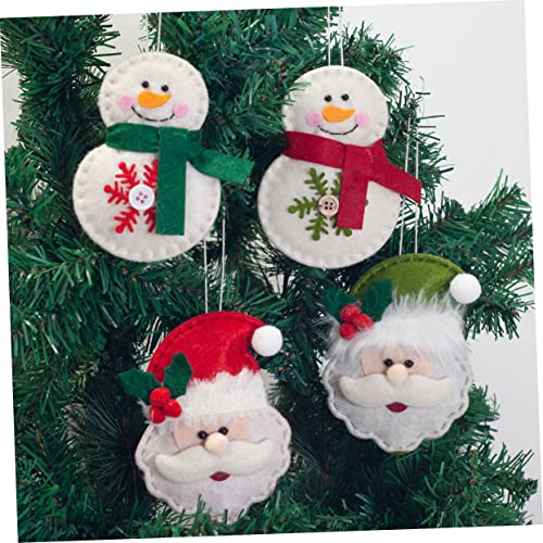 BESPORTBLE 4pcs Home Decoration Home Decorations Christmas Decor Felt Snowman Ornament Christmas Felt Ornaments Snowman Tree Ornaments Pendant Ornament Christmas Ornaments Hanging Ornament