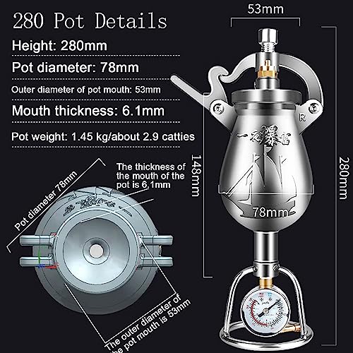 ZZYYZZ Hand Popcorn Machine, Open Fire Heating Popcorn Maker, Stainless Steel Popcorn Popper, Popcorn Pressure Cooker, for Family Party Fun