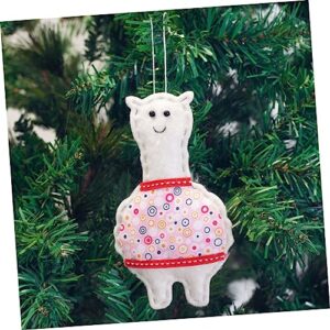 BESPORTBLE 4pcs Alpaca Pendant Mini Christmas Tree Miniture Decoration Mini Labels Alpaca Christmas Tree Ornaments Llama Wooden Ornaments Felt Christmas Hanging Ornament Christmas Pendant Tag