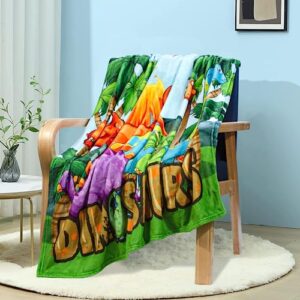 toddler blankets for boys daycare, cartoon dinosaur blanket for boys and girls soft cozy cute baby blankets unisex, dinosaur toys birthday gifts for kids blanket 50x40 inch