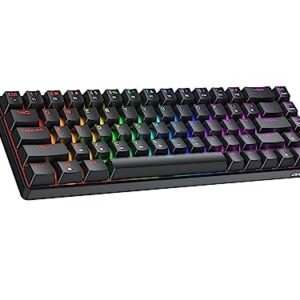 Geeky GK65 65% | Hot Swappable Mechanical Gaming Keyboard | 68 Keys Multi Color RGB LED Backlit for PC/Mac Gamer | ANSI US American Layout (Black, Mechanical Brown)