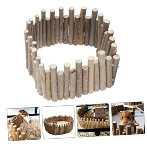 BUGUUYO Pet Wooden Fence Chinchilla Toys Pet Toys Wooden Playpen Wooden Hamster Fence Hamster Door Fence Hamster Suspension Bridge Toy Pet Cage Fence Toy Easy Installation Fence Toy Simple