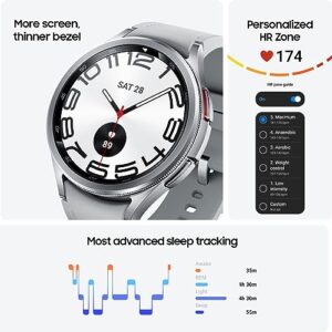 SAMSUNG Galaxy Watch 6 Classic 47mm LTE Smartwatch w/ Rotating Bezel, Fitness Tracker, Personalized HR Zones, Advanced Sleep Coaching, Heart Monitor, BIA Sensor, US Version, Black