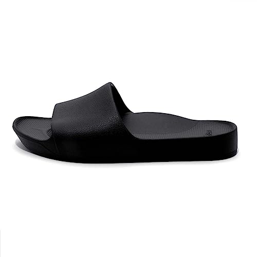 ARCHIES Footwear - Slide Sandals - Offering Great Arch Support - Black